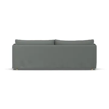 Linnevik sofa - Caleido grey 1240-white-oiled oak, 4-seater, with skirt - 1898