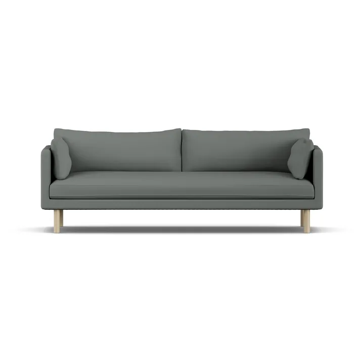 Linnevik sofa - Caleido Grey 1240-white-oiled oak, 4-seater - 1898