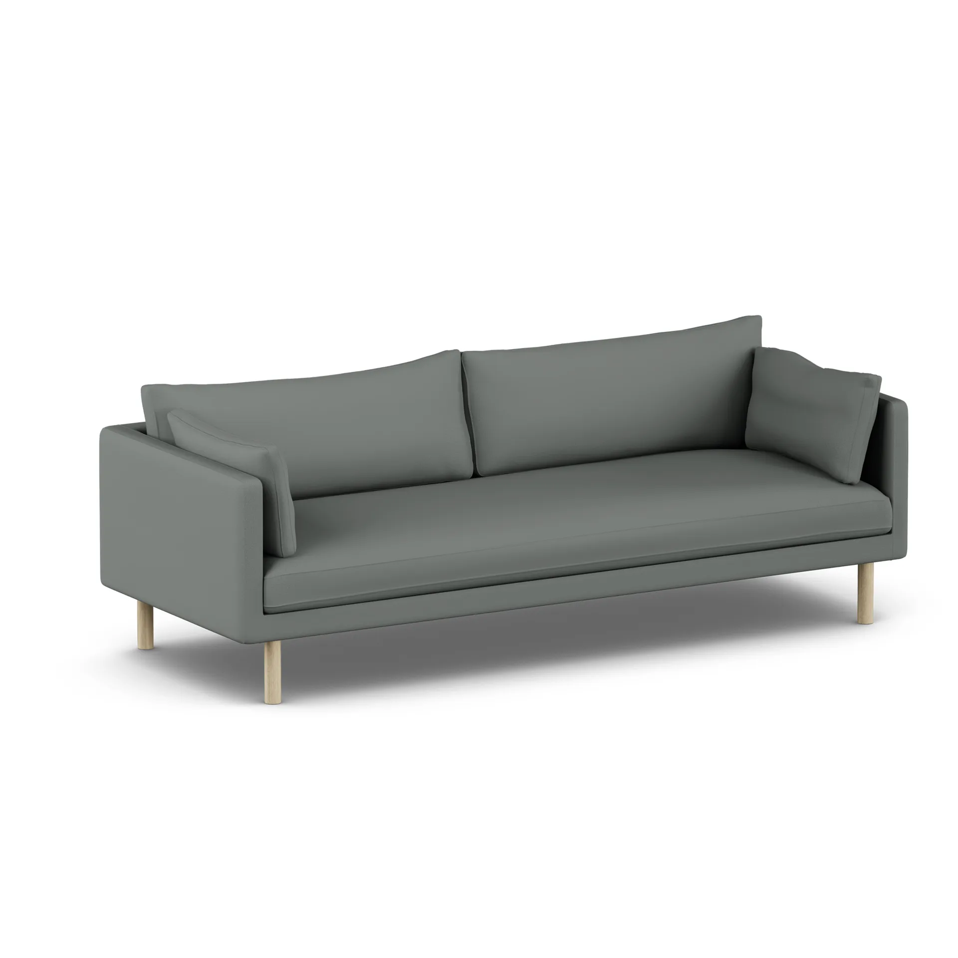 Linnevik sofa, Caleido Grey 1240-white-oiled oak, 4-seater 1898