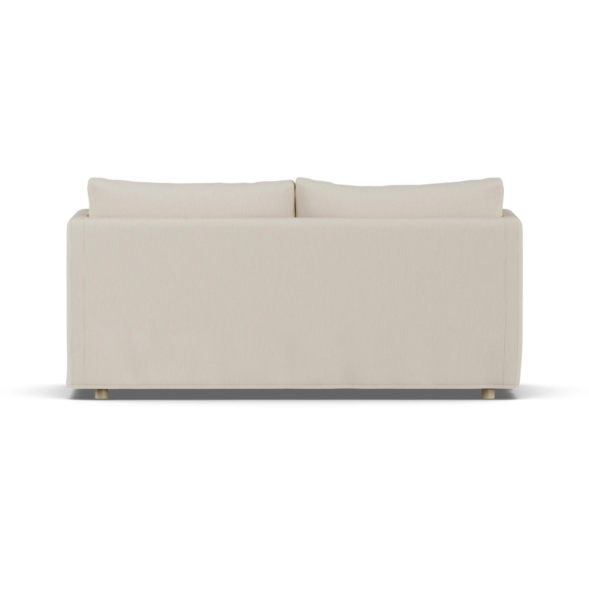 Linnevik sofa, Jump Beige 1956-white-oiled oak, 2-seater, with skirt 1898