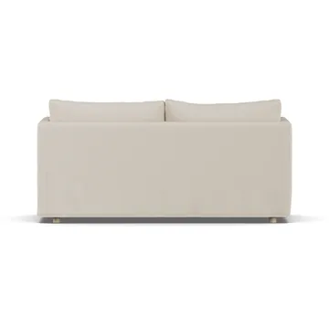 Linnevik sofa - Jump Beige 1956-white-oiled oak, 2-seater, with skirt - 1898