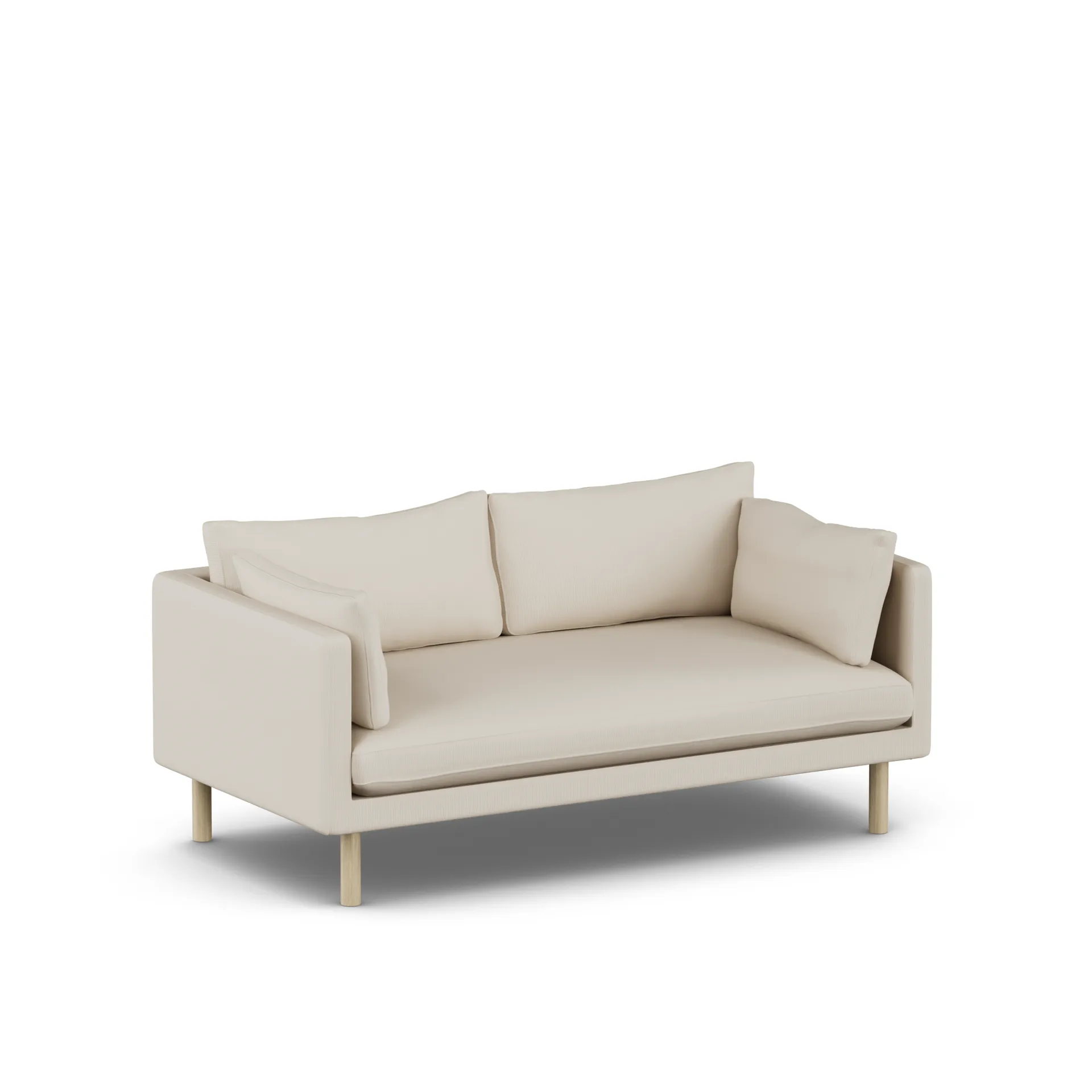 Linnevik sofa, Jump Beige 1956-white-oiled oak, 2-seater 1898