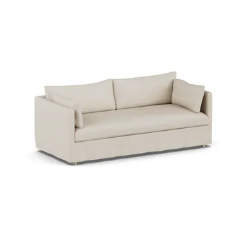 Linnevik sofa - Jump Beige 1956-white-oiled oak, 3-seater, with skirt - 1898