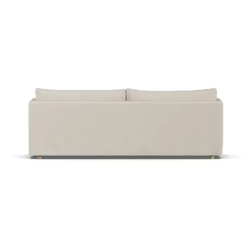 Linnevik sofa - Jump Beige 1956-white-oiled oak, 4-seater, with skirt - 1898