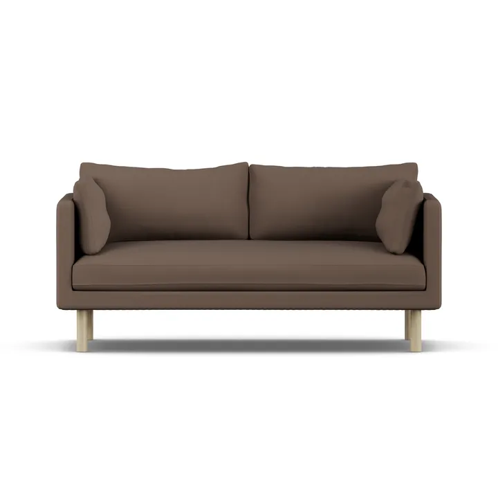Linnevik sofa - Jump Brown 1955-white-oiled oak, 2-seater, without skirt - 1898