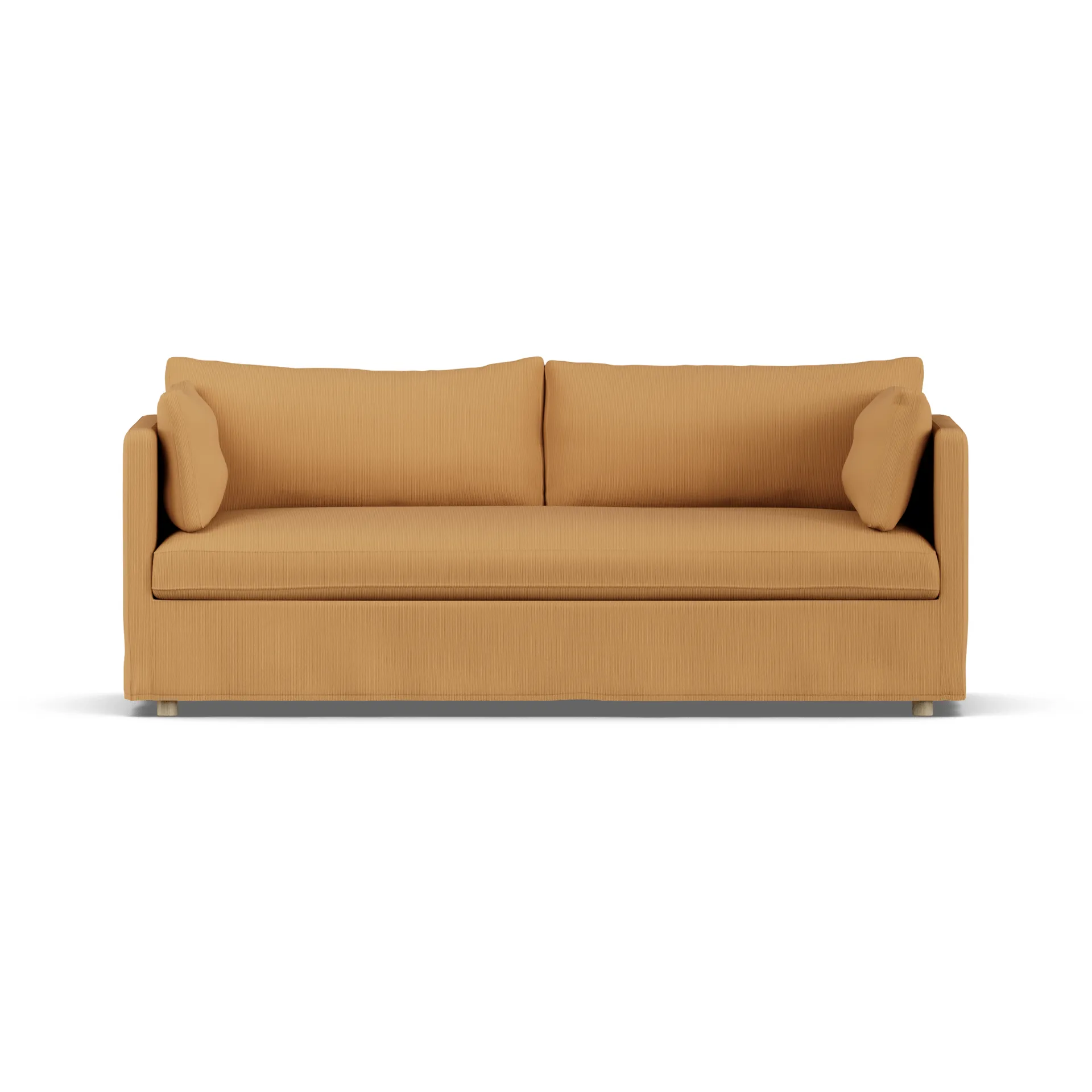 Linnevik sofa, Jump Honey 1959-white-oiled oak, 3-seater, with skirt 1898