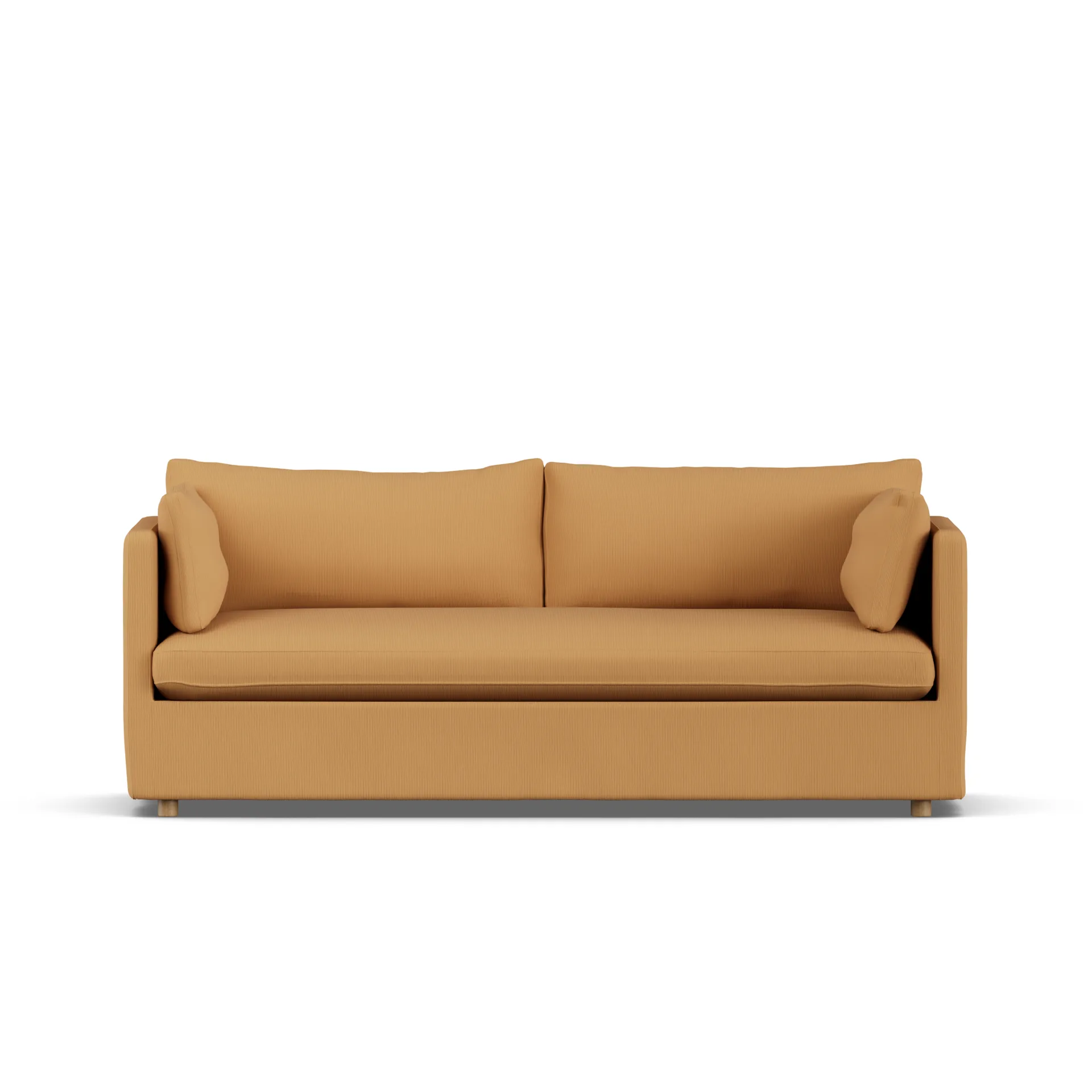 Linnevik sofa, Jump Honey 1959-white-oiled oak, 3-seater, with skirt 1898