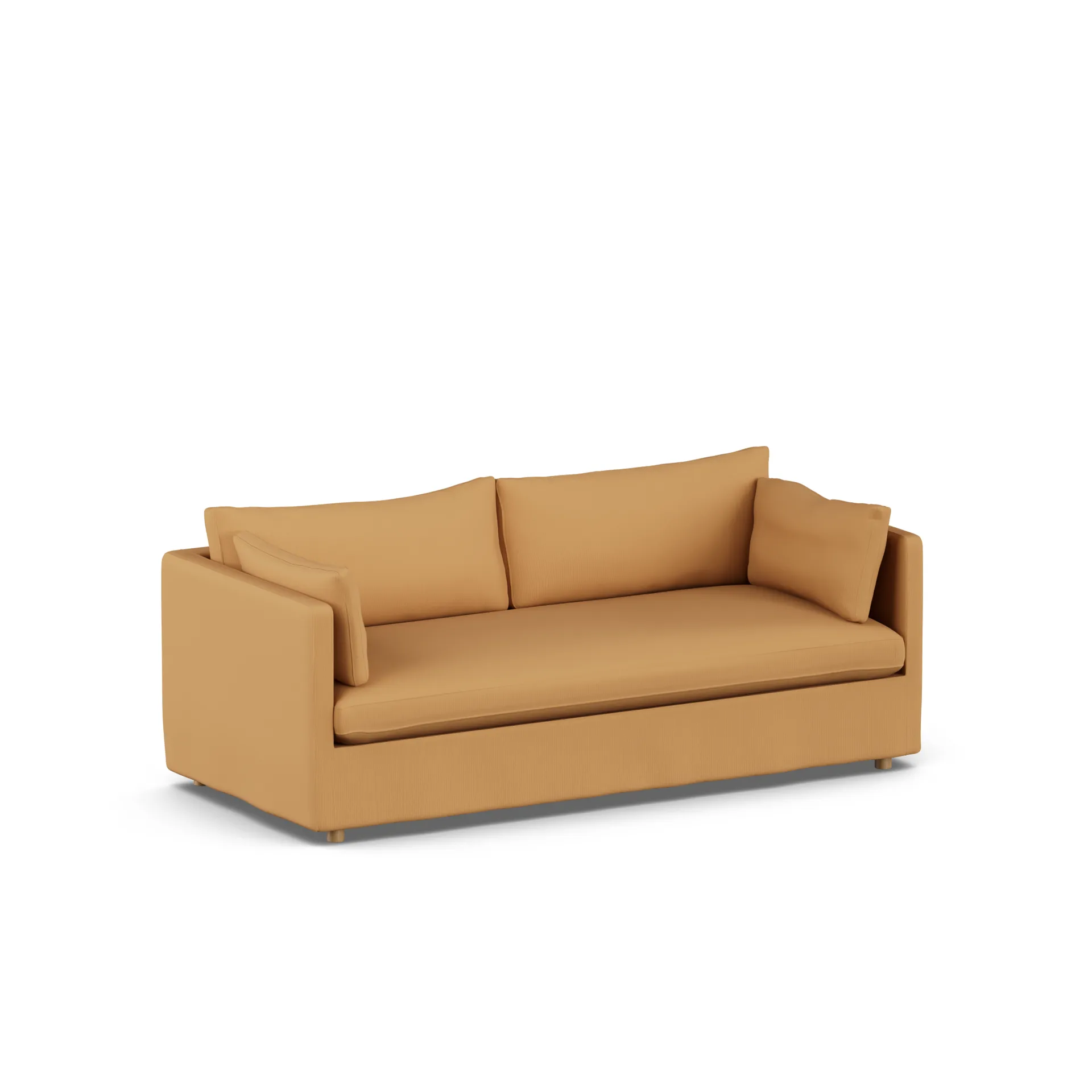 Linnevik sofa, Jump Honey 1959-white-oiled oak, 3-seater, with skirt 1898