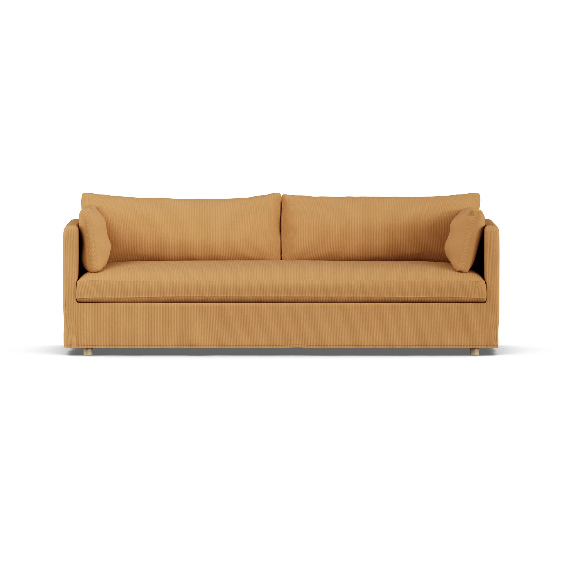 Linnevik sofa, Jump honey 1959-white-oiled oak, 4-seater, with skirt 1898