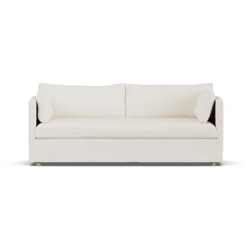Linnevik sofa - Jump off white 1954-white-oiled oak, 3-seater, with skirt - 1898