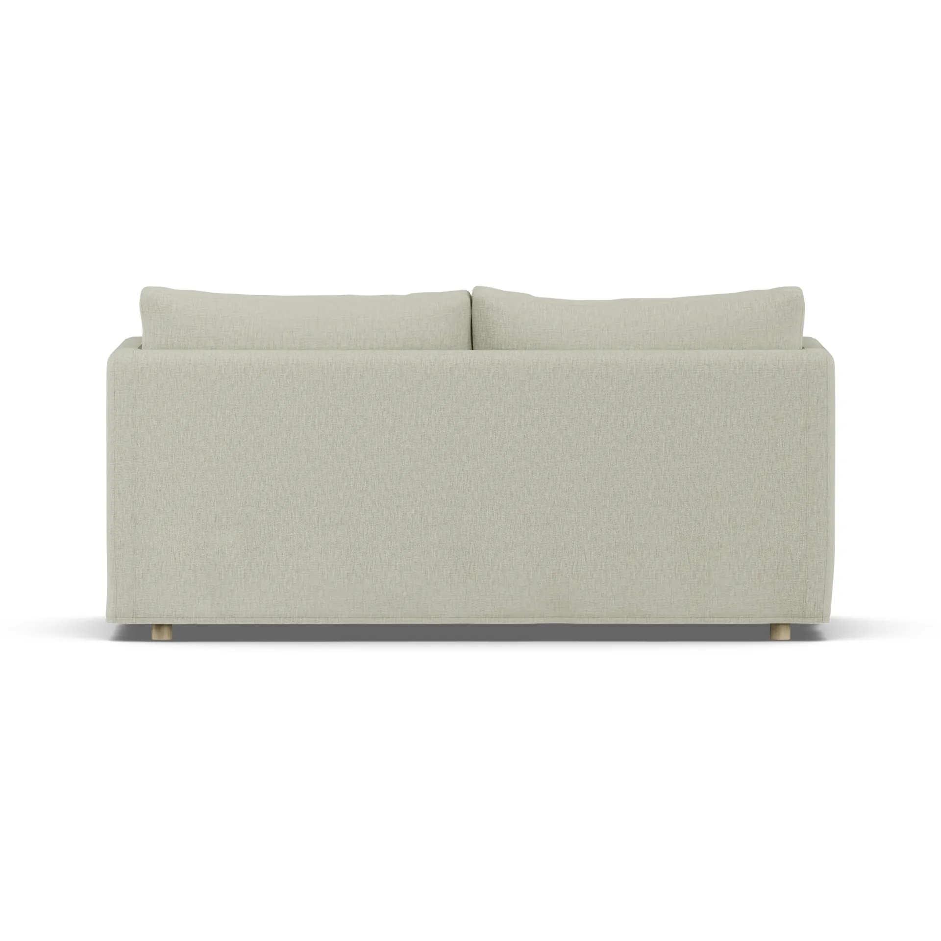 Linnevik sofa, Luiza Beige 3981-white-oiled oak, 2-seater, with skirt 1898