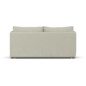 Linnevik sofa - Luiza Beige 3981-white-oiled oak, 2-seater, with skirt - 1898
