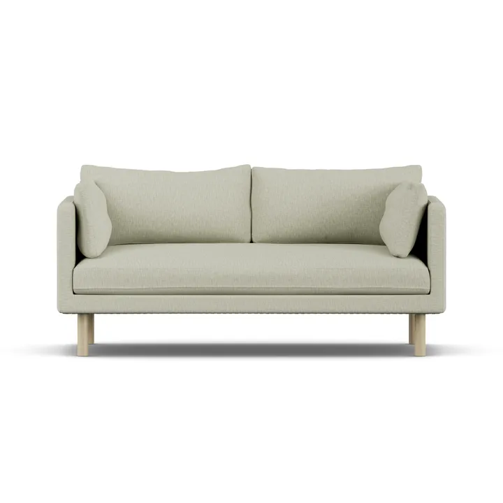 Linnevik sofa - Luiza Beige 3981-white-oiled oak, 2-seater, without skirt - 1898