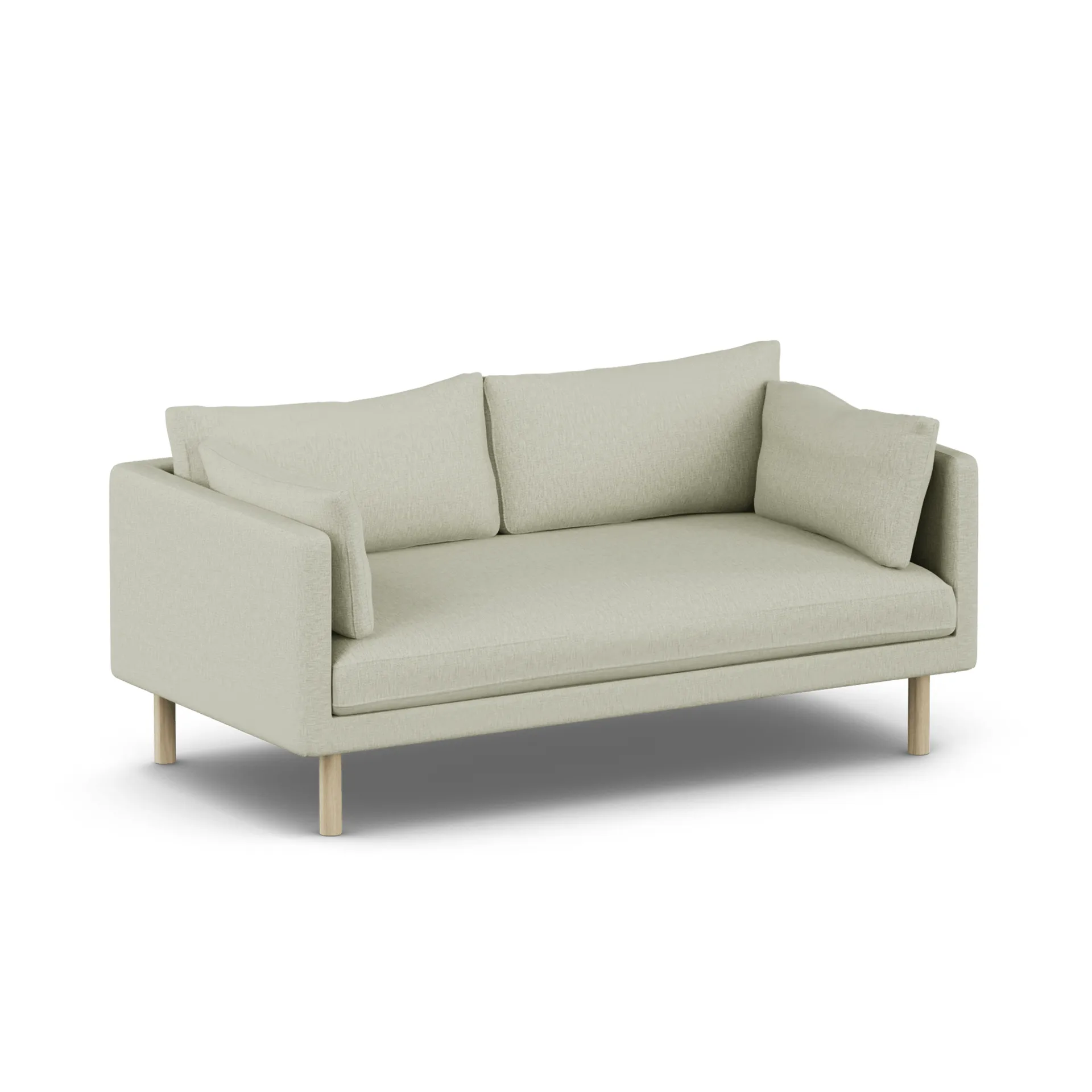 Linnevik sofa, Luiza Beige 3981-white-oiled oak, 2-seater 1898