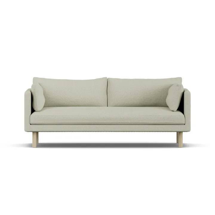 Linnevik sofa - Luiza Beige 3981-white-oiled oak, 3-seater, without skirt - 1898