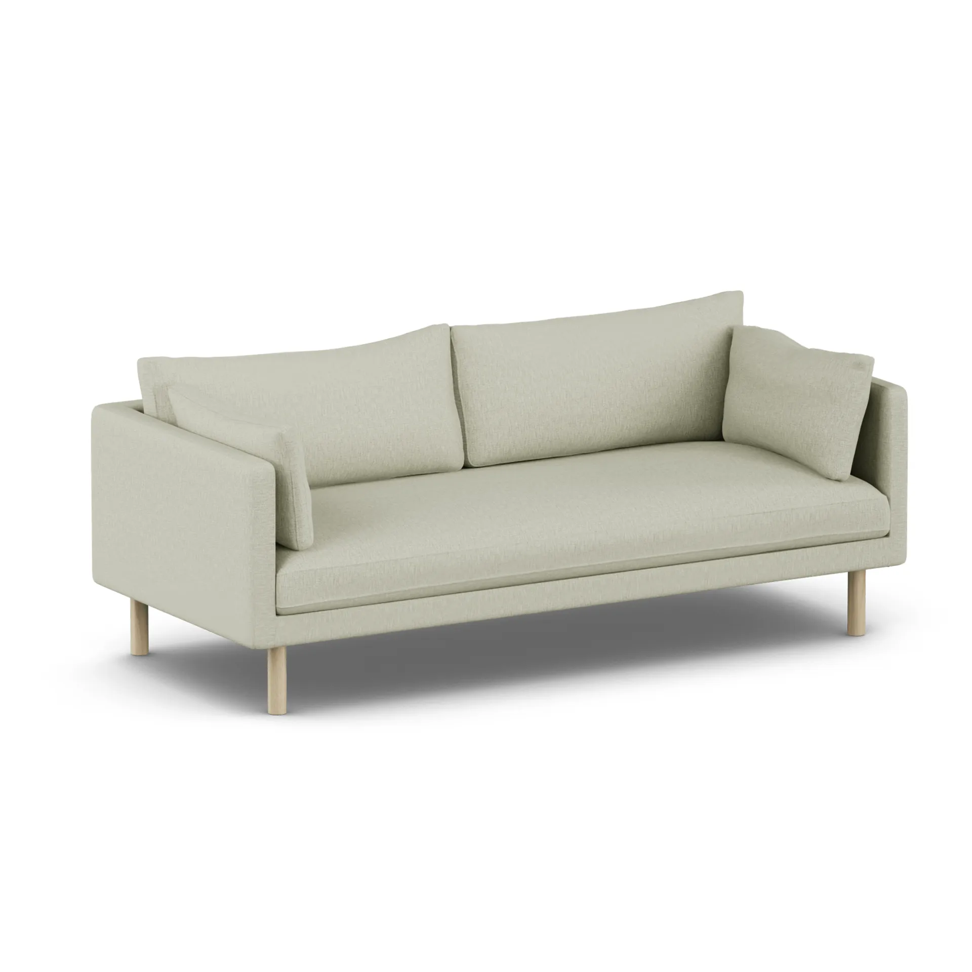 Linnevik sofa, Luiza Beige 3981-white-oiled oak, 3-seater 1898