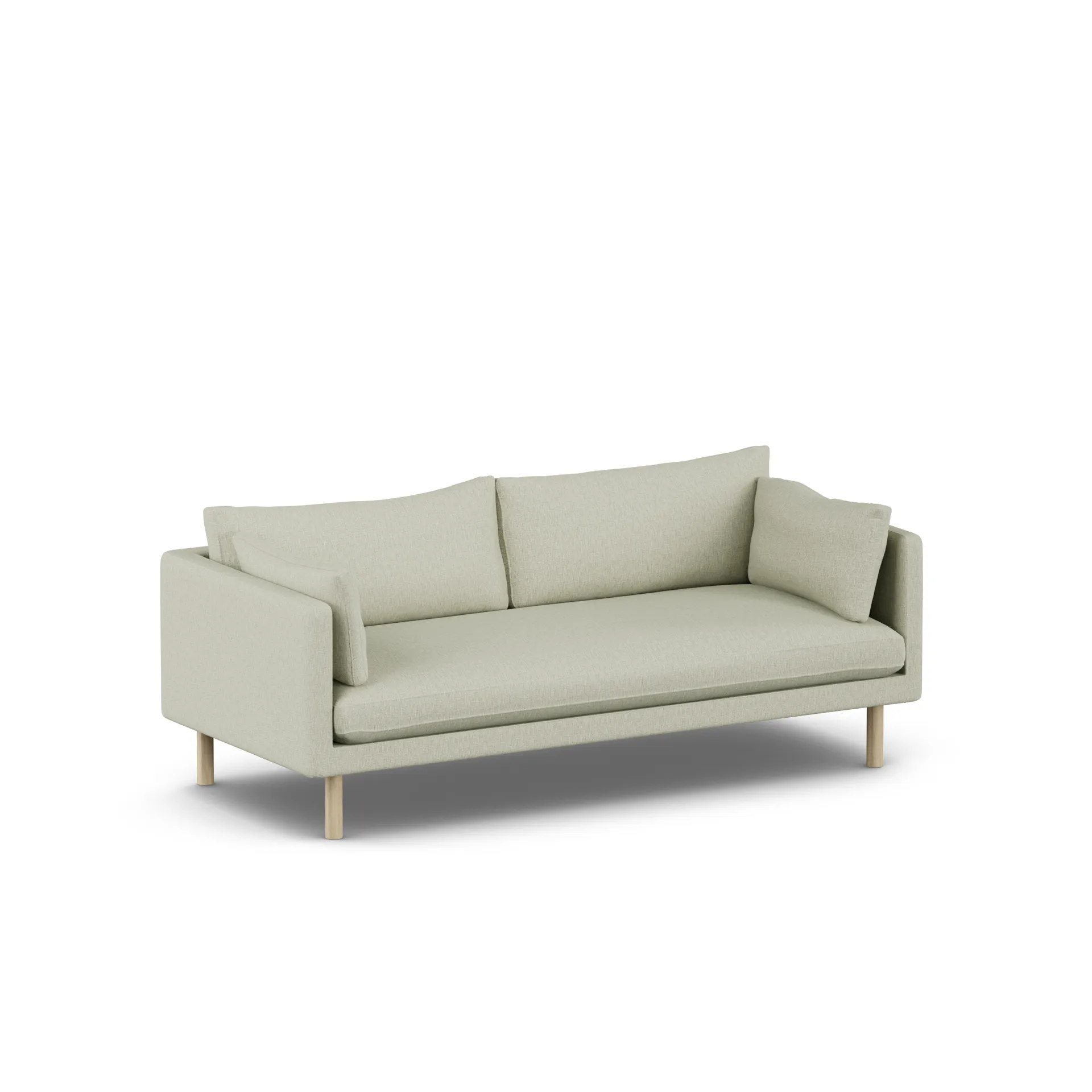 Linnevik sofa, Luiza Beige 3981-white-oiled oak, 3-seater 1898