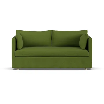 Linnevik sofa - Luiza Green 3975-white-oiled oak, 2-seater, with skirt - 1898