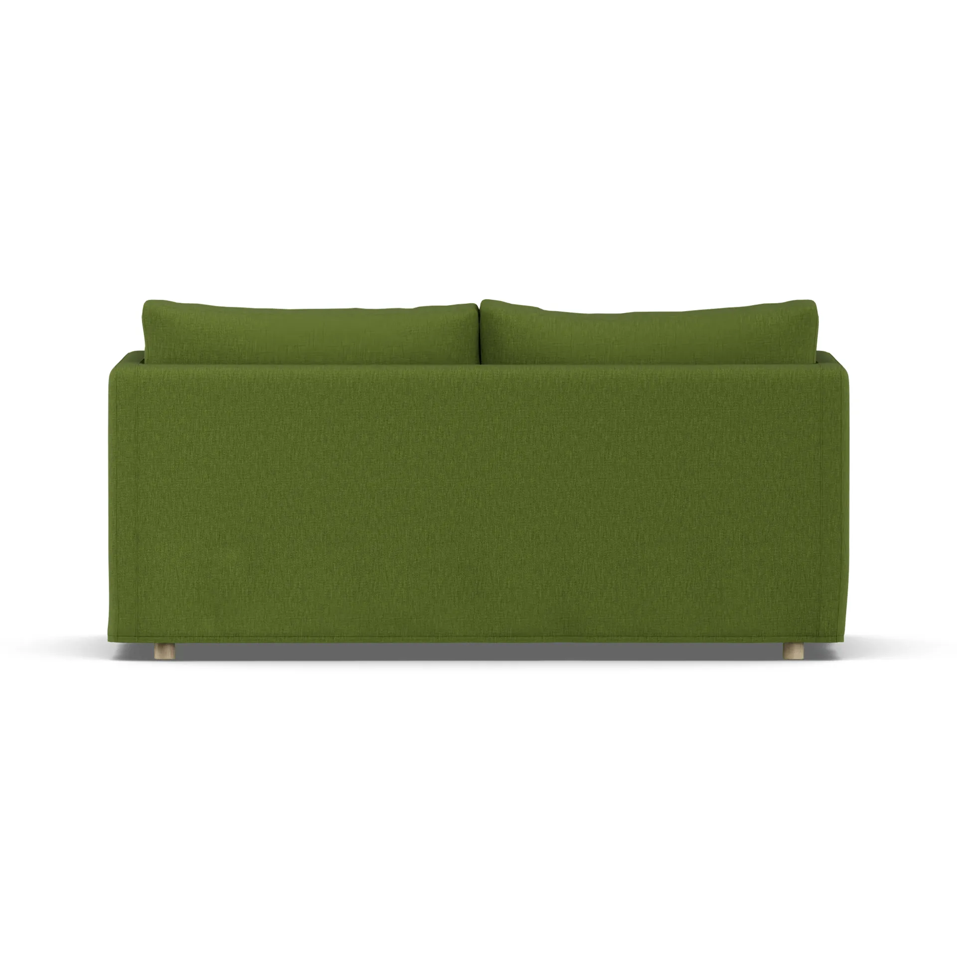Linnevik sofa, Luiza Green 3975-white-oiled oak, 2-seater, with skirt 1898