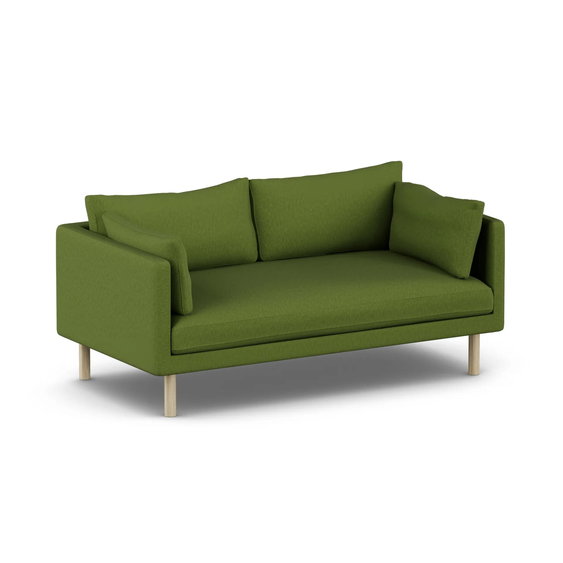 Linnevik sofa, Luiza Green 3975-white-oiled oak, 2-seater 1898