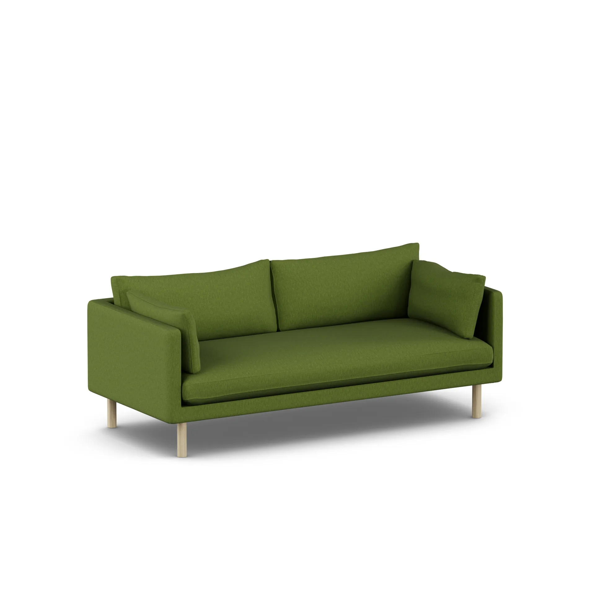 Linnevik sofa, Luiza Green 3975-white-oiled oak, 3-seater 1898