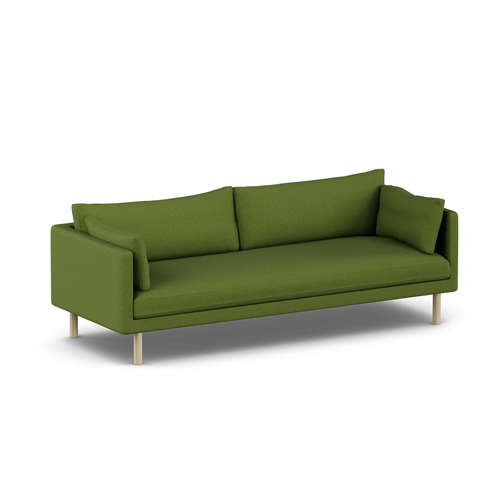 Linnevik sofa, Luiza Green 3975-white-oiled oak, 4-seater 1898