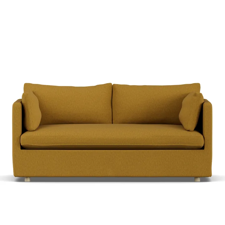 Linnevik sofa - Luiza Mustard 3972-white-oiled oak, 2-seater, with skirt - 1898