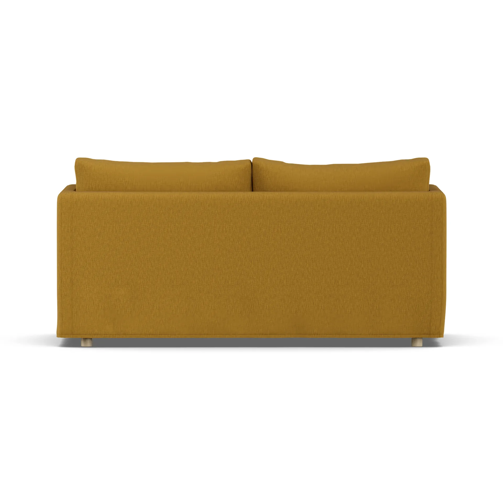 Linnevik sofa, Luiza Mustard 3972-white-oiled oak, 2-seater, with skirt 1898
