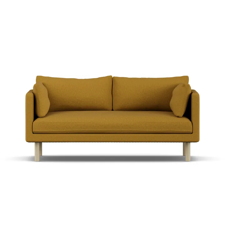 Linnevik sofa - Luiza Mustard 3972-white-oiled oak, 2-seater, without skirt - 1898