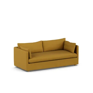 Linnevik sofa - Luiza Mustard 3972-white-oiled oak, 3-seater, with skirt - 1898