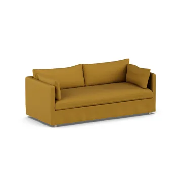 Linnevik sofa - Luiza Mustard 3972-white-oiled oak, 3-seater, with skirt - 1898
