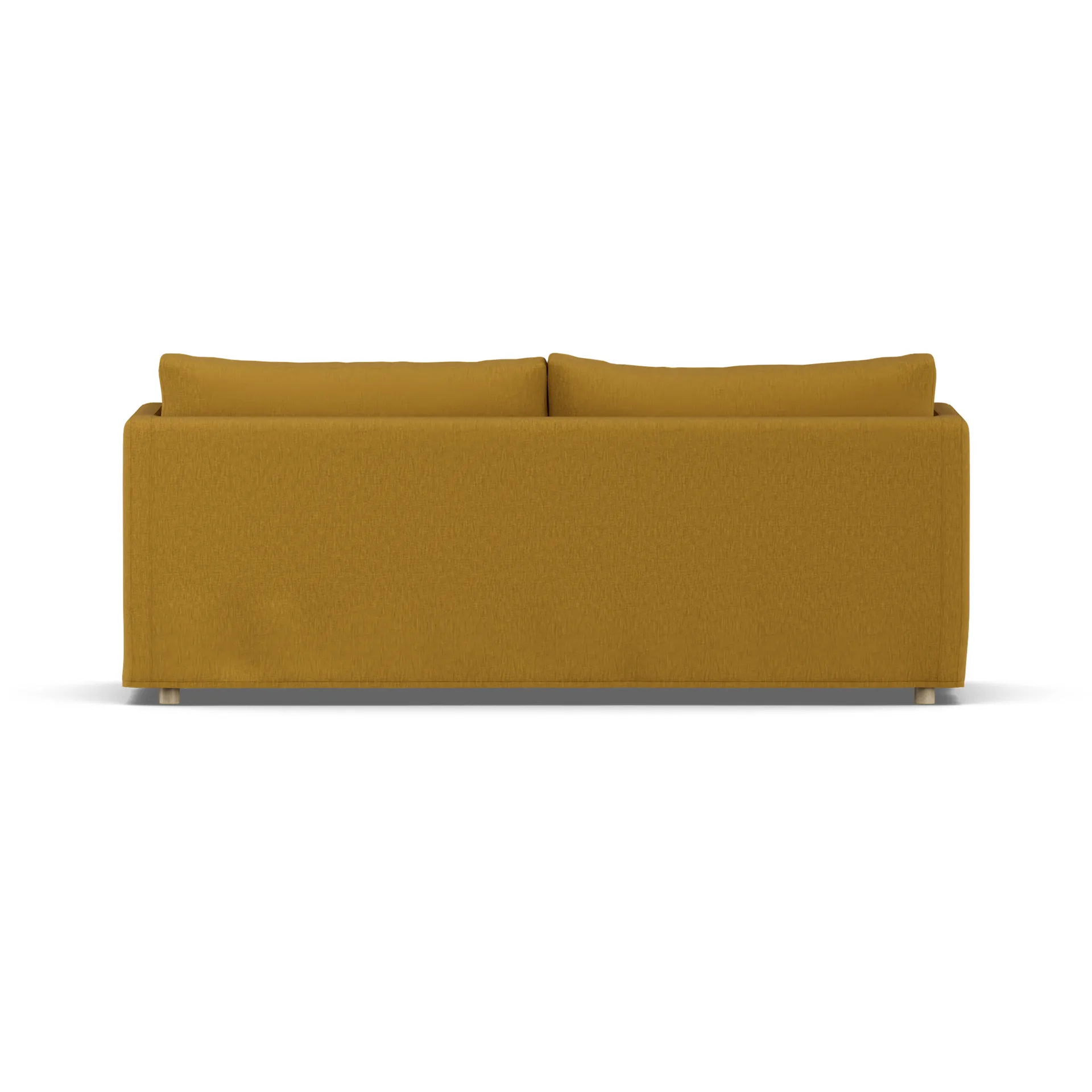 Linnevik sofa, Luiza Mustard 3972-white-oiled oak, 3-seater, with skirt 1898