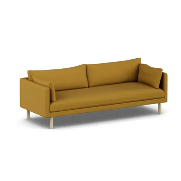 Linnevik sofa - Luiza Mustard 3972-white-oiled oak, 4-seater, without skirt - 1898