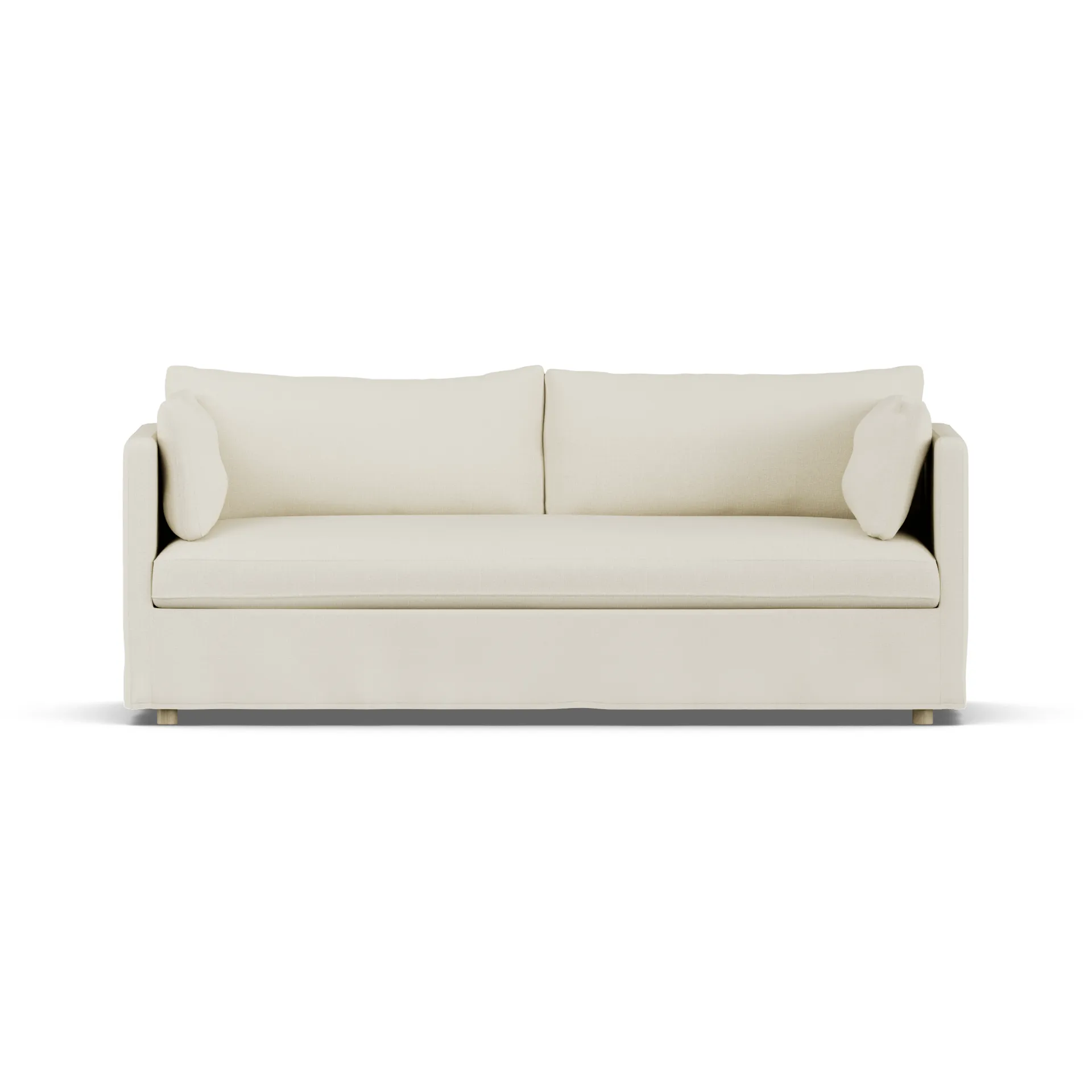 Linnevik sofa, Oslo Nature 1540-white-oiled oak, 3-seater, with skirt 1898