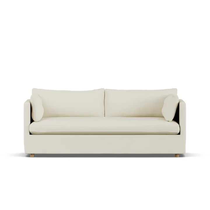 Linnevik sofa - Oslo Nature 1540-white-oiled oak, 3-seater, with skirt - 1898