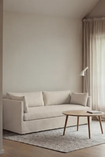 Linnevik sofa - Oslo Nature 1540-white-oiled oak, 3-seater, with skirt - 1898