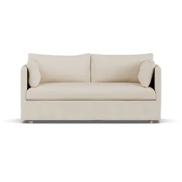 Linnevik sofa - Same Beige 6670-white-oiled oak, 2-seater, with skirt - 1898