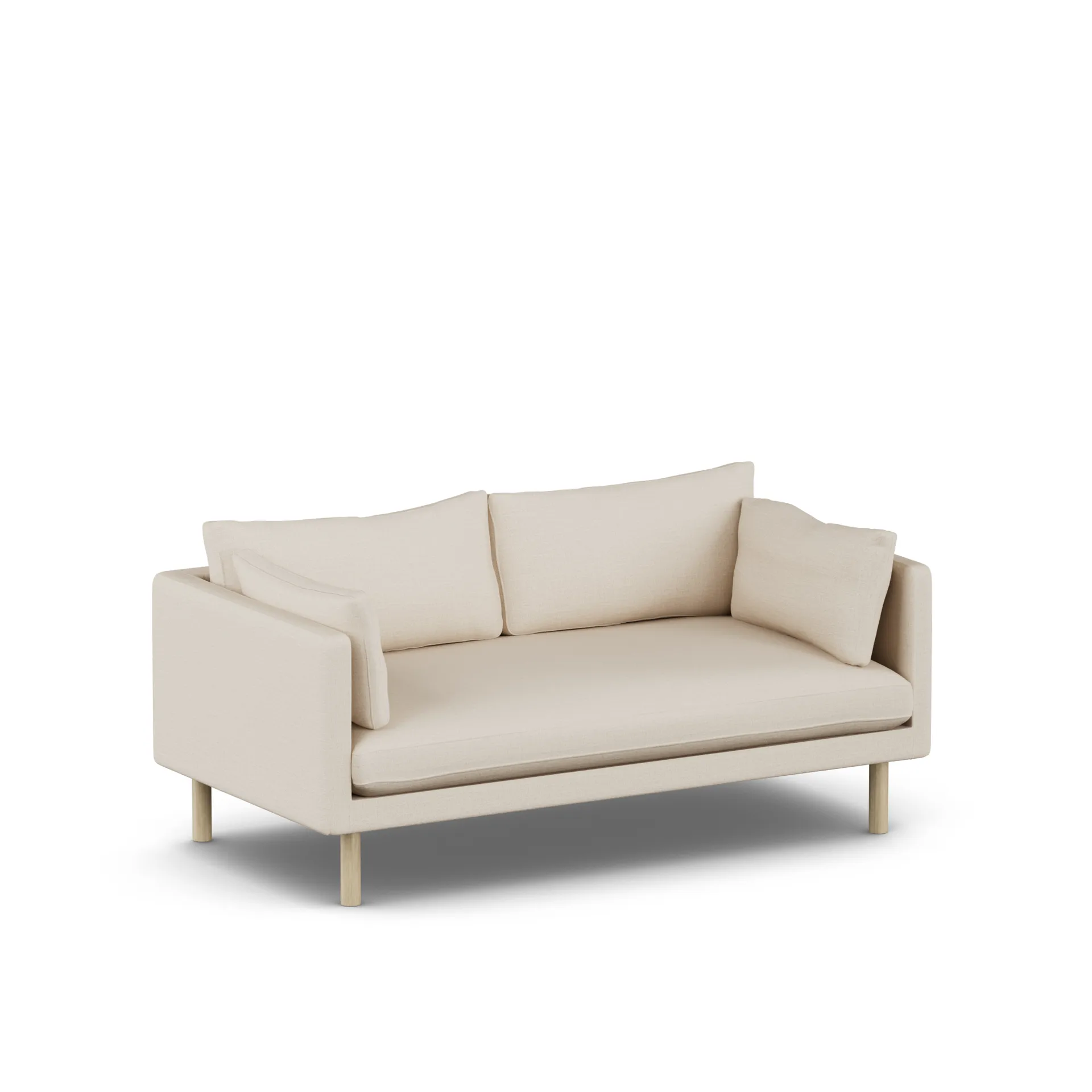Linnevik sofa, Same Beige 6670-white-oiled oak, 2-seater 1898