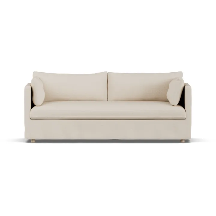 Linnevik sofa - Same Beige 6670-white-oiled oak, 3-seater, with skirt - 1898