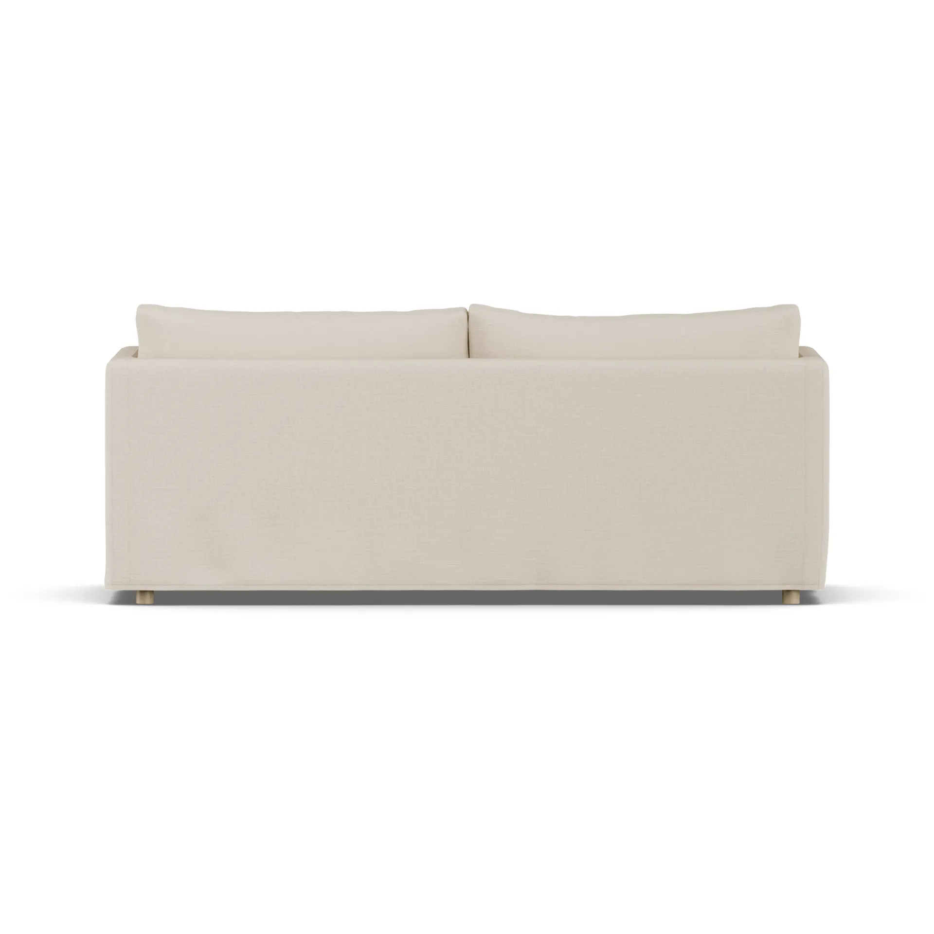 Linnevik sofa, Same Beige 6670-white-oiled oak, 3-seater, with skirt 1898