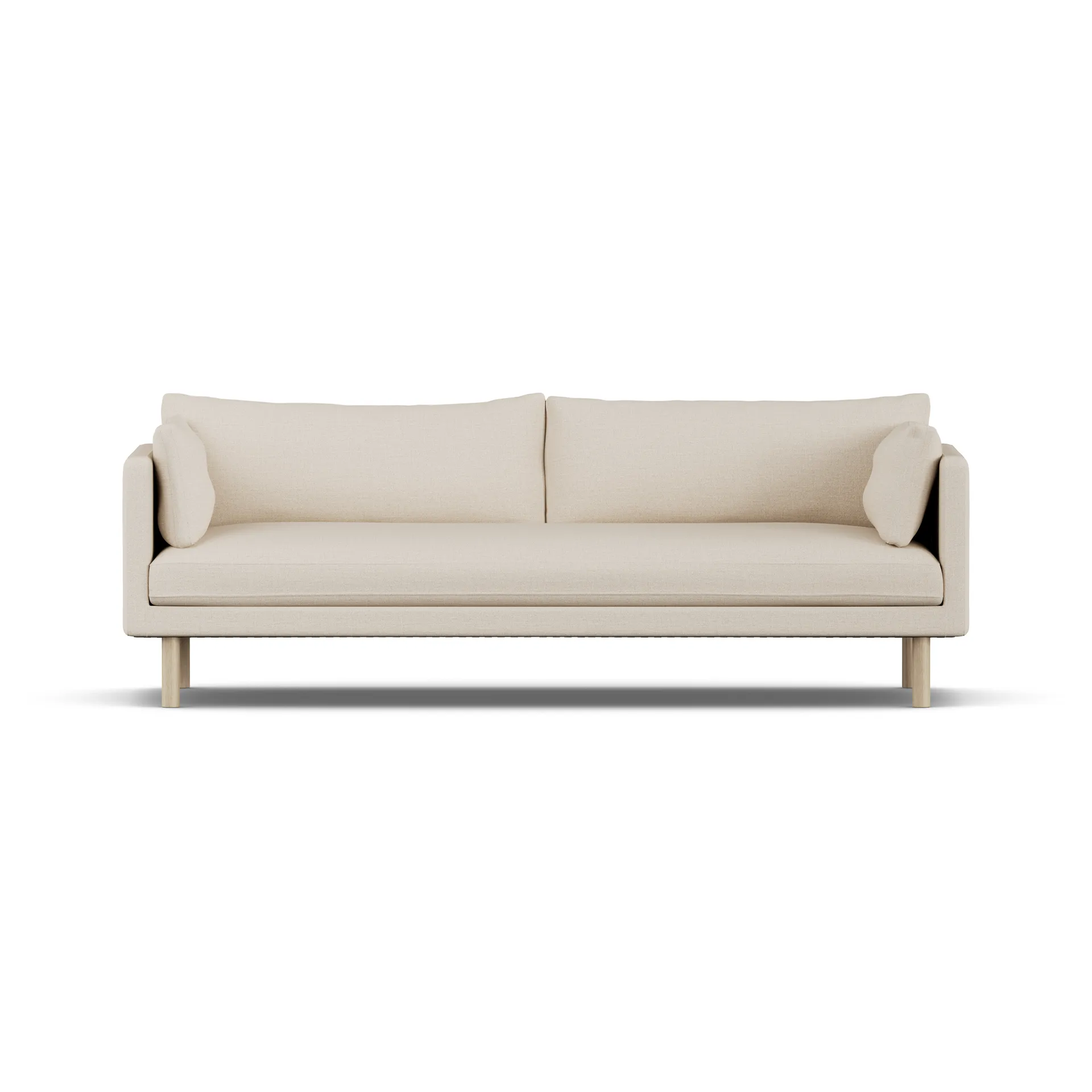 Linnevik sofa, Same Beige 6670-white-oiled oak, 4-seater 1898
