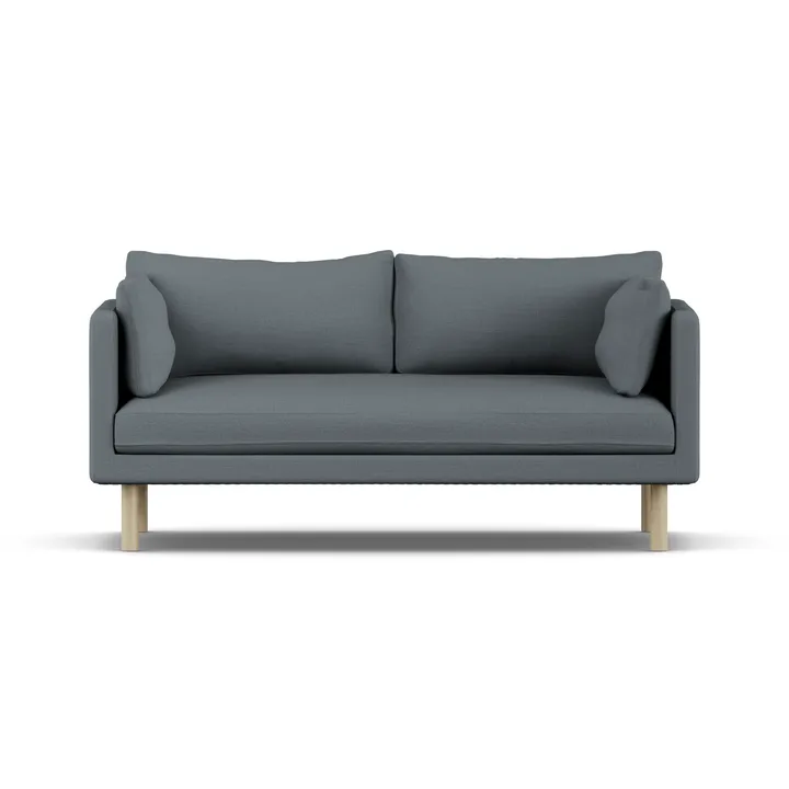 Linnevik sofa - Same Blue 6678-white-oiled oak, 2-seater, without skirt - 1898