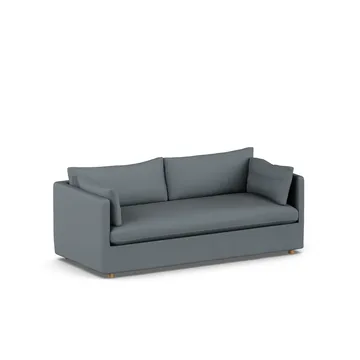 Linnevik sofa - Same Blue 6678-white-oiled oak, 3-seater, with skirt - 1898