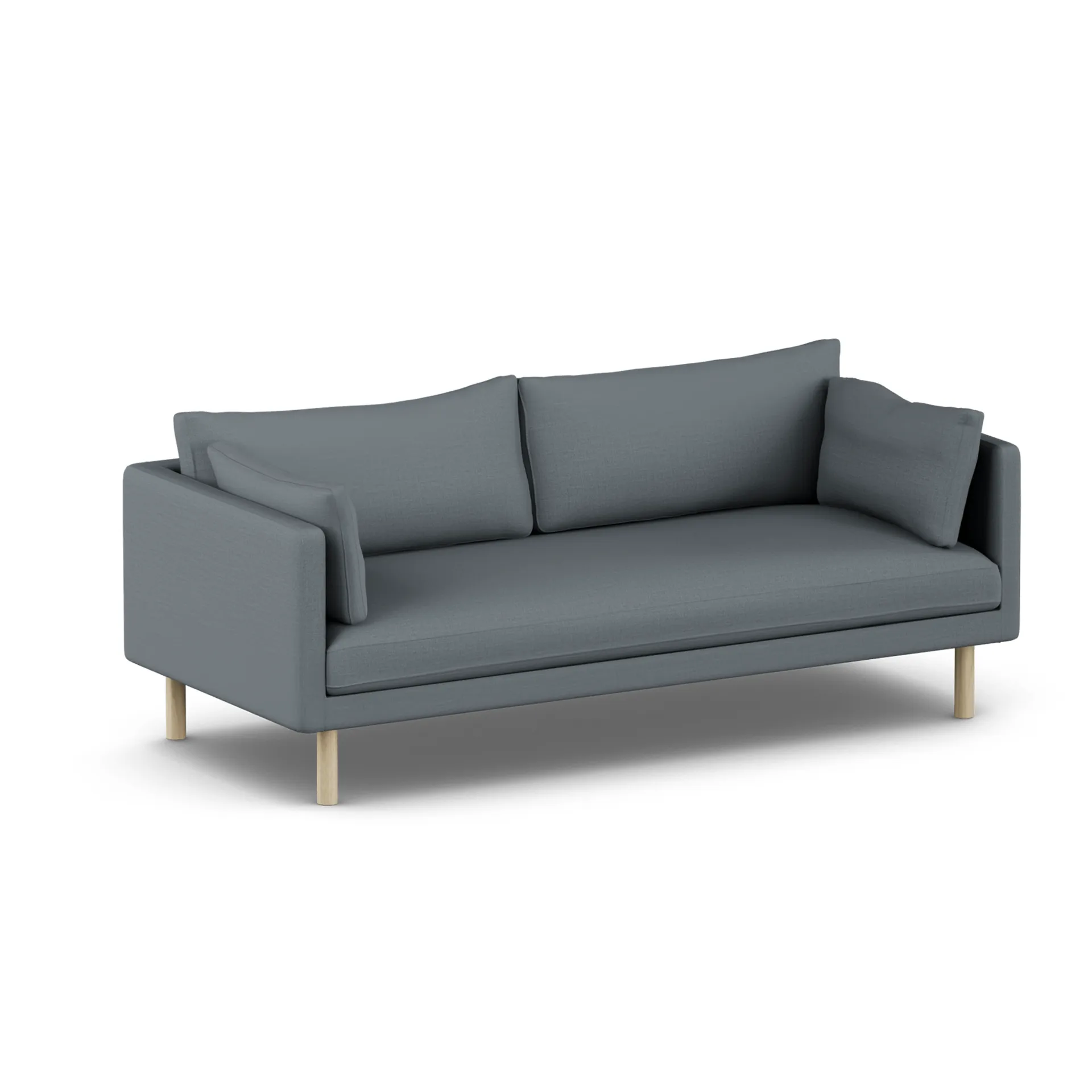 Linnevik sofa, Same Blue 6678-white-oiled oak, 3-seater 1898