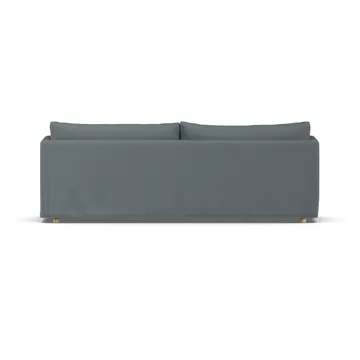 Linnevik sofa - Same Blue 6678-white-oiled oak, 4-seater, with skirt - 1898