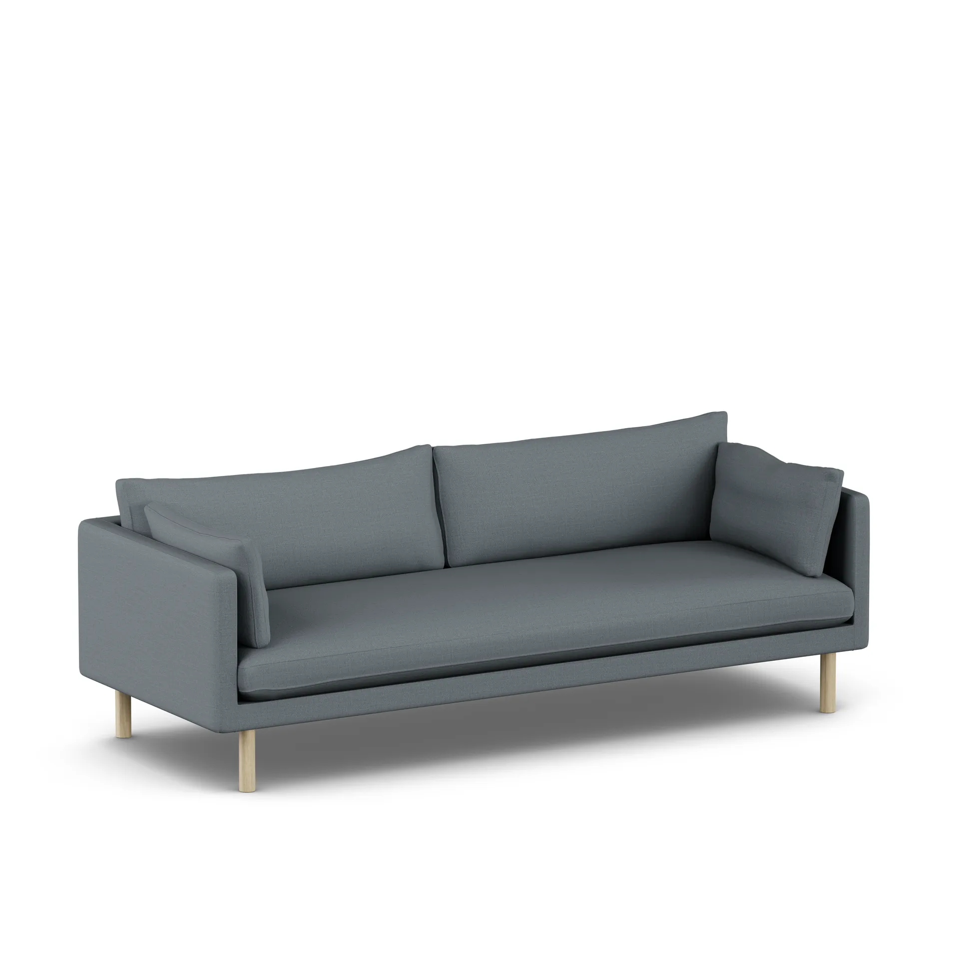 Linnevik sofa, Same Blue 6678-white-oiled oak, 4-seater 1898