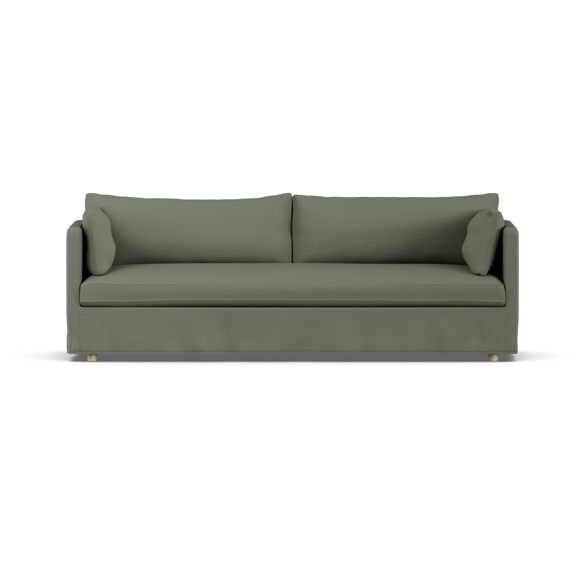 Linnevik sofa, Same Forest 6677-white-oiled oak, 4-seater, with skirt 1898