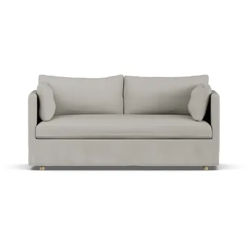 Linnevik sofa - Same Grey 6673-white-oiled oak, 2-seater, with skirt - 1898