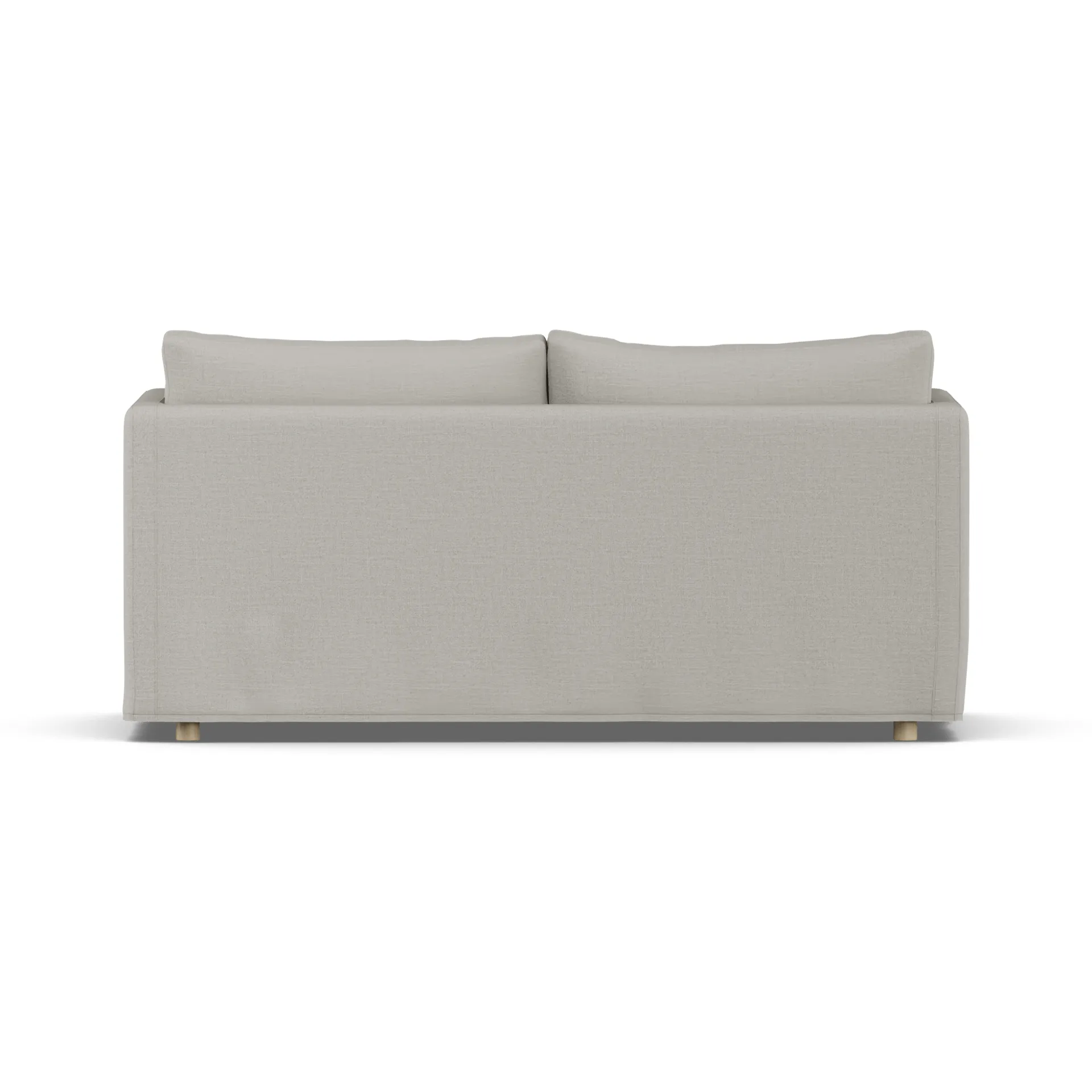 Linnevik sofa, Same Grey 6673-white-oiled oak, 2-seater, with skirt 1898