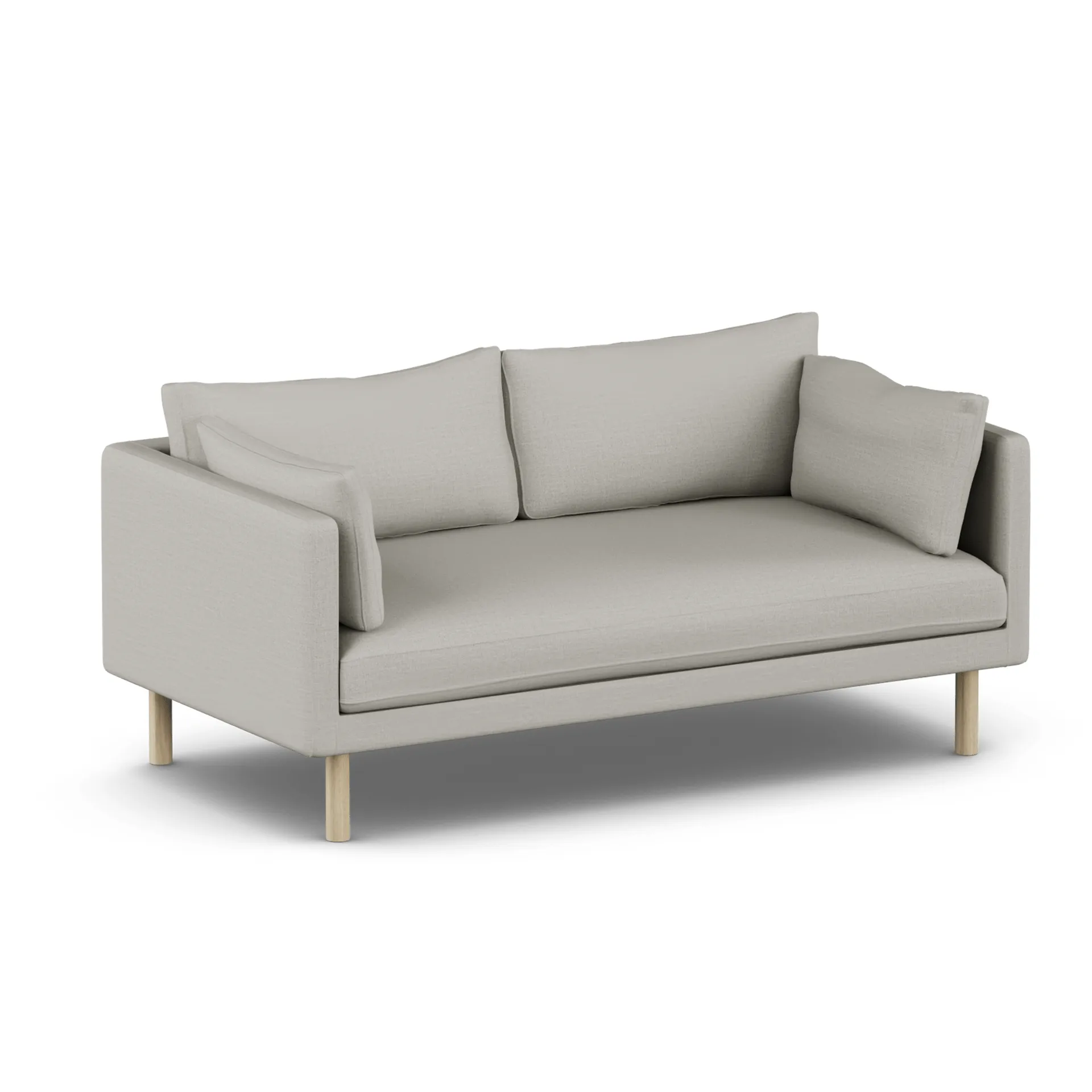 Linnevik sofa, Same Grey 6673-white-oiled oak, 2-seater 1898